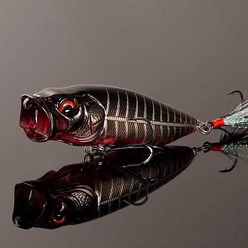 Nano Popper Ultra Light Fishing Lure Red Black Ladybug -  Hong