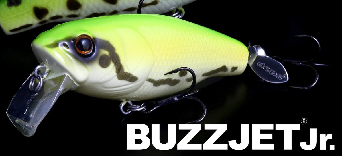 buzz jet fishing lure Deps Buzzjet Wakebait Featuring a propeller for added splash and noise deps BUZZJET Jr. blueseabass